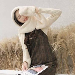 (White Color) Premium stylish Winter Warmer for Girls